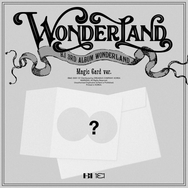 B.I - 3rd Album [WONDERLAND] Magic card Ver.