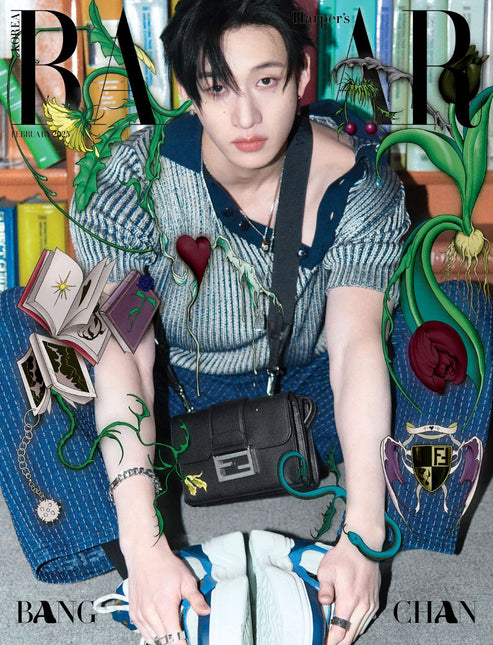 HARPER'S BAZAAR - [2025, February] - Cover : STRAY KIDS BANGCHAN TYPE C