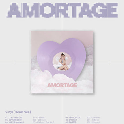JISOO - Mini Album [AMORTAGE] Vinyl (Heart Ver.)