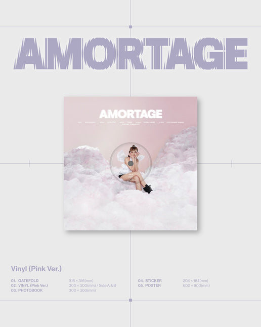 JISOO - Mini Album [AMORTAGE] Vinyl (Pink Ver.)