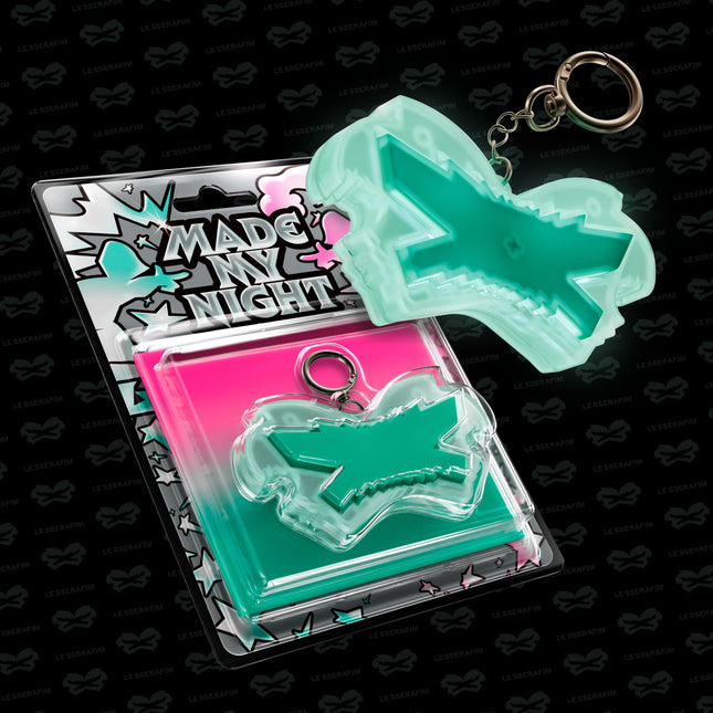 LE SSERAFIM - 2nd Single Album [Made My Night] Glow Clicker Keychain (Mint Ver.)