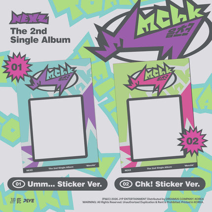NEXZ - 2nd Single Album [Mmchk] Sticker Ver.