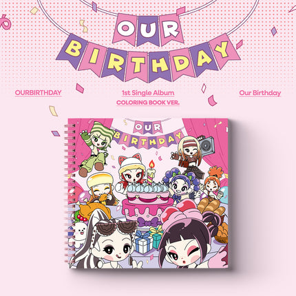 OURBIRTHDAY - 1st Single Album [Our Birthday] COLORING BOOK Ver.