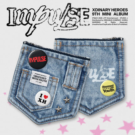 Xdinary-Heroes - 9th Mini Album [IMPULSE] DENIM POUCH Ver.