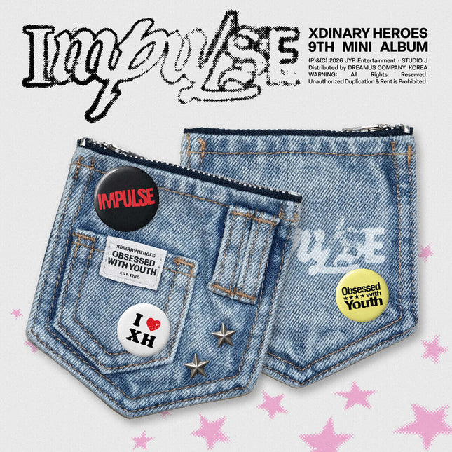 Xdinary-Heroes - 9th Mini Album [IMPULSE] DENIM POUCH Ver.