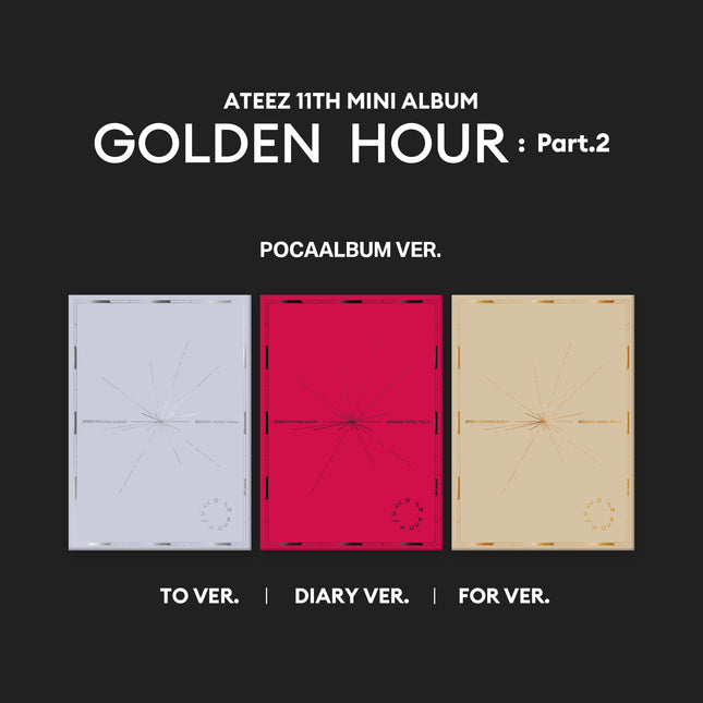 ATEEZ - 11th Mini Album [GOLDEN HOUR Part.2] POCAALBUM Ver. - Baro7 Best Kpop Store