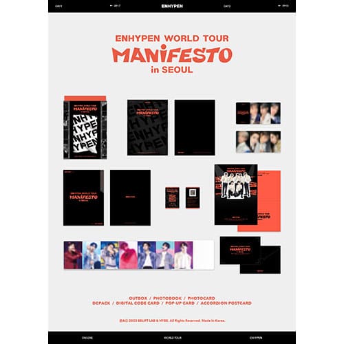 ENHYPEN - WORLD TOUR MANIFESTO in SEOUL (DIGITAL CODE , DVD) Tour DVD - Kpop Wholesale | Seoufly