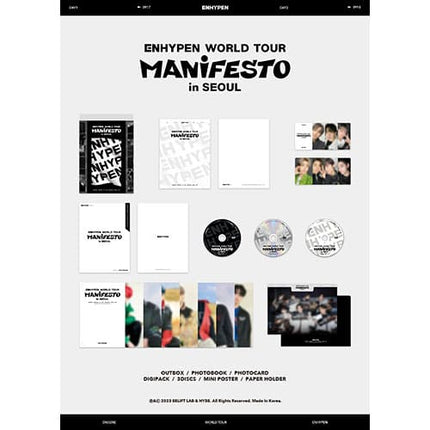 ENHYPEN - WORLD TOUR MANIFESTO in SEOUL (DIGITAL CODE , DVD) Tour DVD - Kpop Wholesale | Seoufly