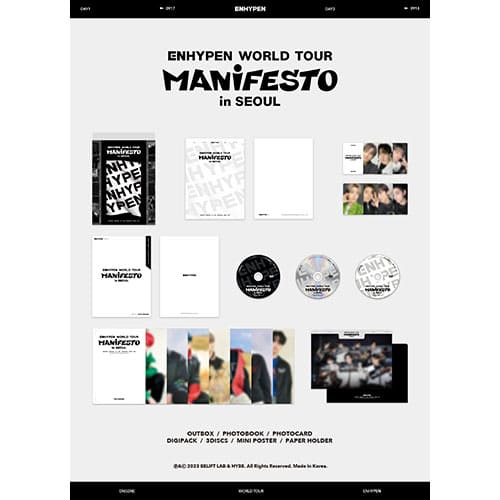 ENHYPEN - WORLD TOUR MANIFESTO in SEOUL (DIGITAL CODE , DVD) Tour DVD - Kpop Wholesale | Seoufly