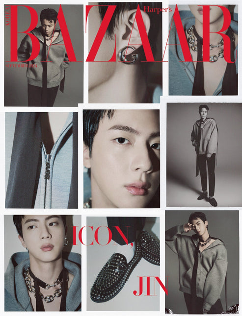 HARPER'S BAZAAR - [2024, September] - Cover : BTS JIN TYPE A - Barowave Best Kpop Store