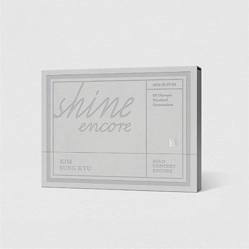 KIM SUNG KYU- SOLO CONCERT [SHINE ENCORE] DVD Tour DVD - Kpop Wholesale | Seoufly