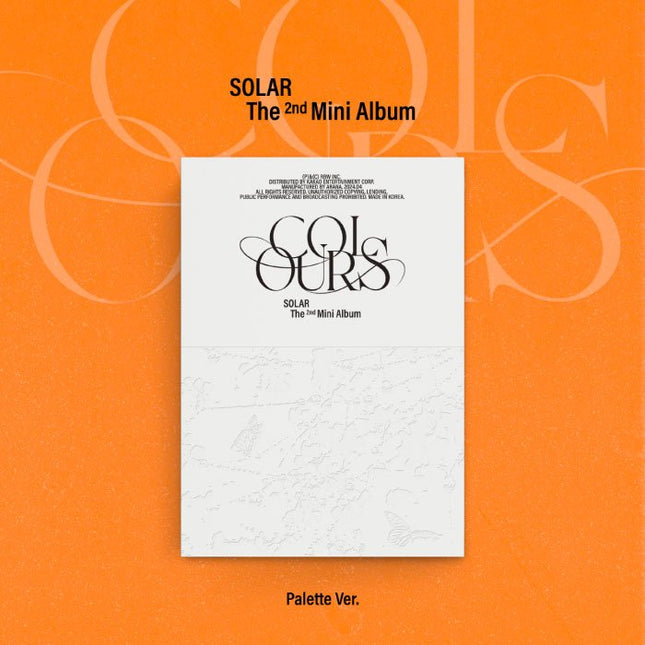 SOLAR - THE 2ND MINI ALBUM [COLOURS] Palette Ver. Kpop Album - Kpop Wholesale | Seoufly