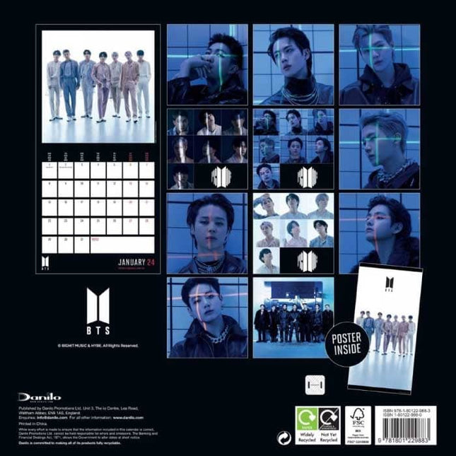 BTS - OFFICIAL BTS 2024 SQUARE CALENDAR - KPOPHERO